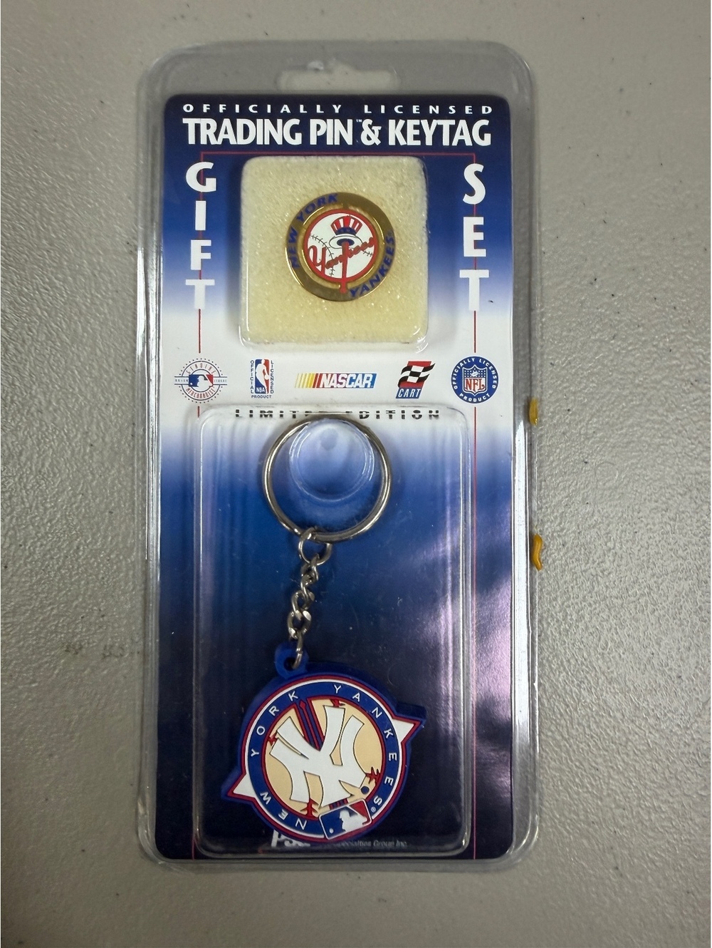 New York Yankees Officially Licensed Trading Pin & Keytag Gift Set Limited